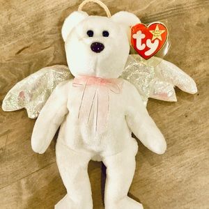 Ty Beanie Babies Vintage Halo the Angel Bear Toy Rare Retired with Errors🙂🌼🌸